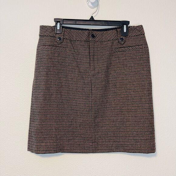 Eddie Bauer Houndstooth Multicolor Skirt Size 10 NWT - Picture 1 of 10